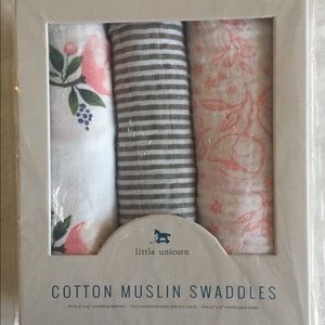 Little Unicorn Muslin swaddles